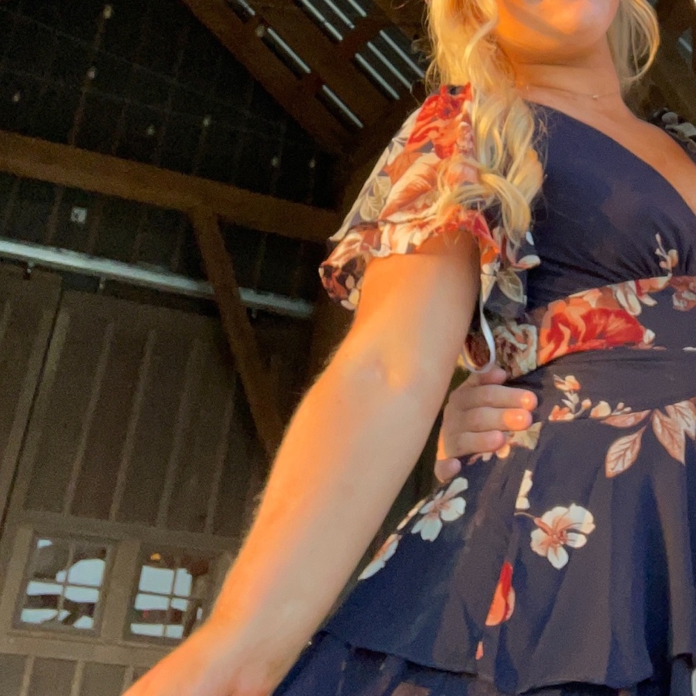 Lulu's Midnight Navy Floral Maxi Dress